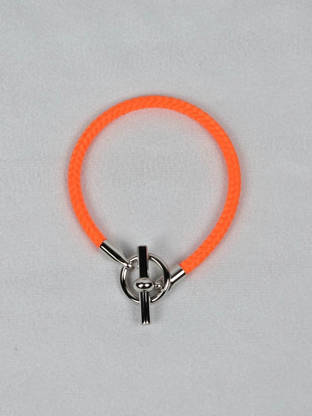 Hermès Unisex Glenan Bracelet T5 XL Tangerine Orange 7.25